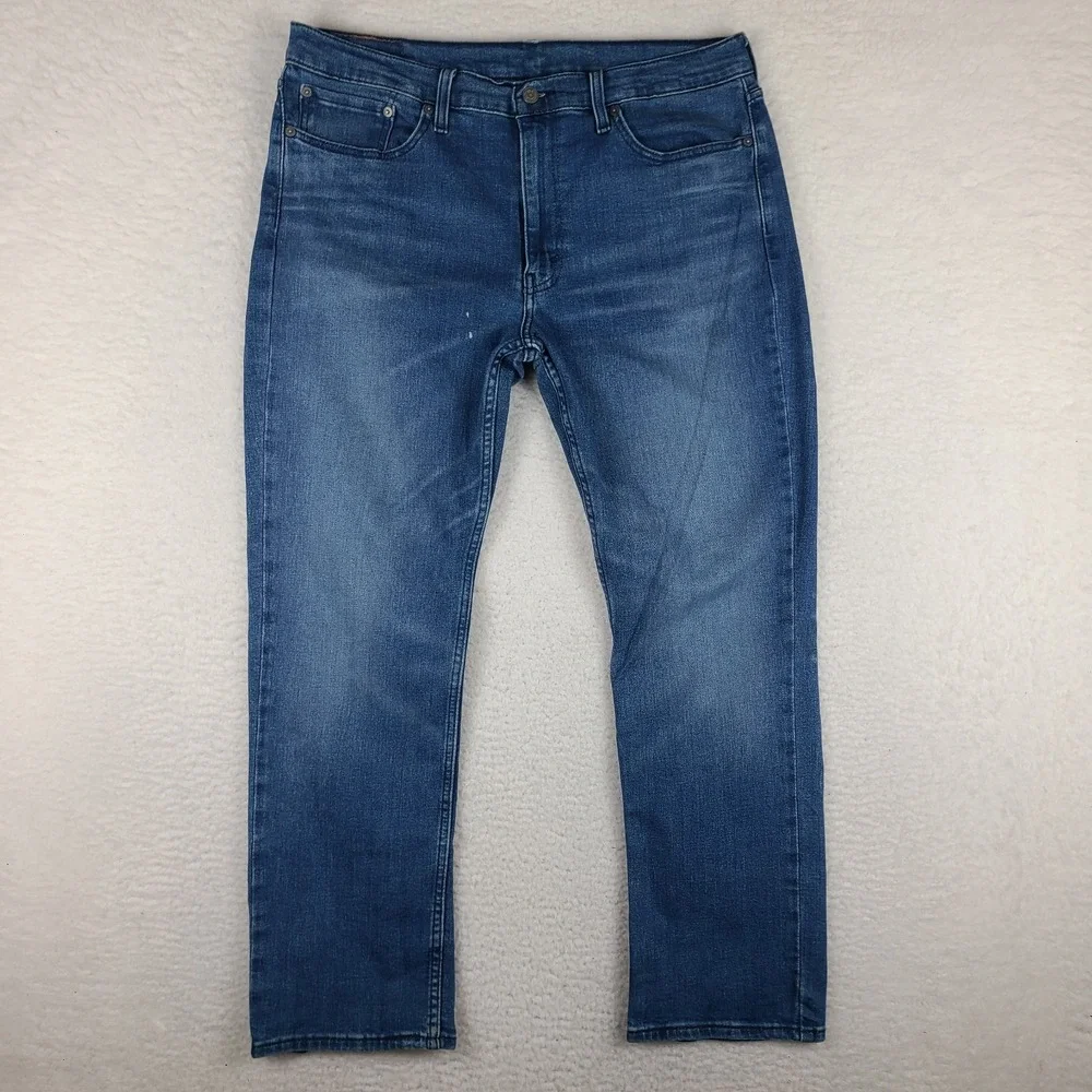 Levi's 514 Jeans Mens 36x30 Blue Straight Fit Medium Wash Denim *‎